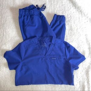 Jaanuu Galaxy Blue Scrub Set